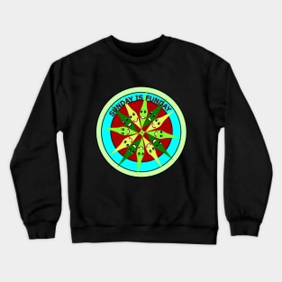 Sunday is funday funny smiley face leaves mandala design Crewneck Sweatshirt